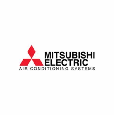 Accredited Mitsubishi Electric partners Mitsubishi Electric logo featuring a red, three-diamond symbol and company name.