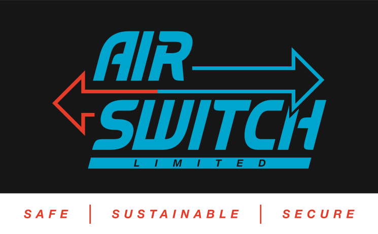 Air-Switch Limited KEY 3 Logo for Air Switch Limited, featuring the words "Safe, Sustainable, Secure."